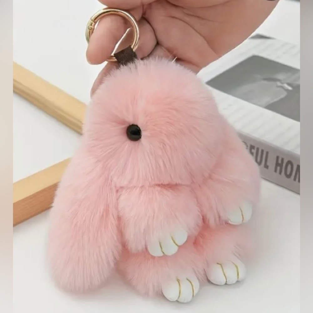 New Soft Rabbit Bag Charm or Keychain